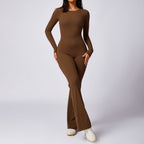 Long Sleeve Yoga Jumpsuit by Pear Girly