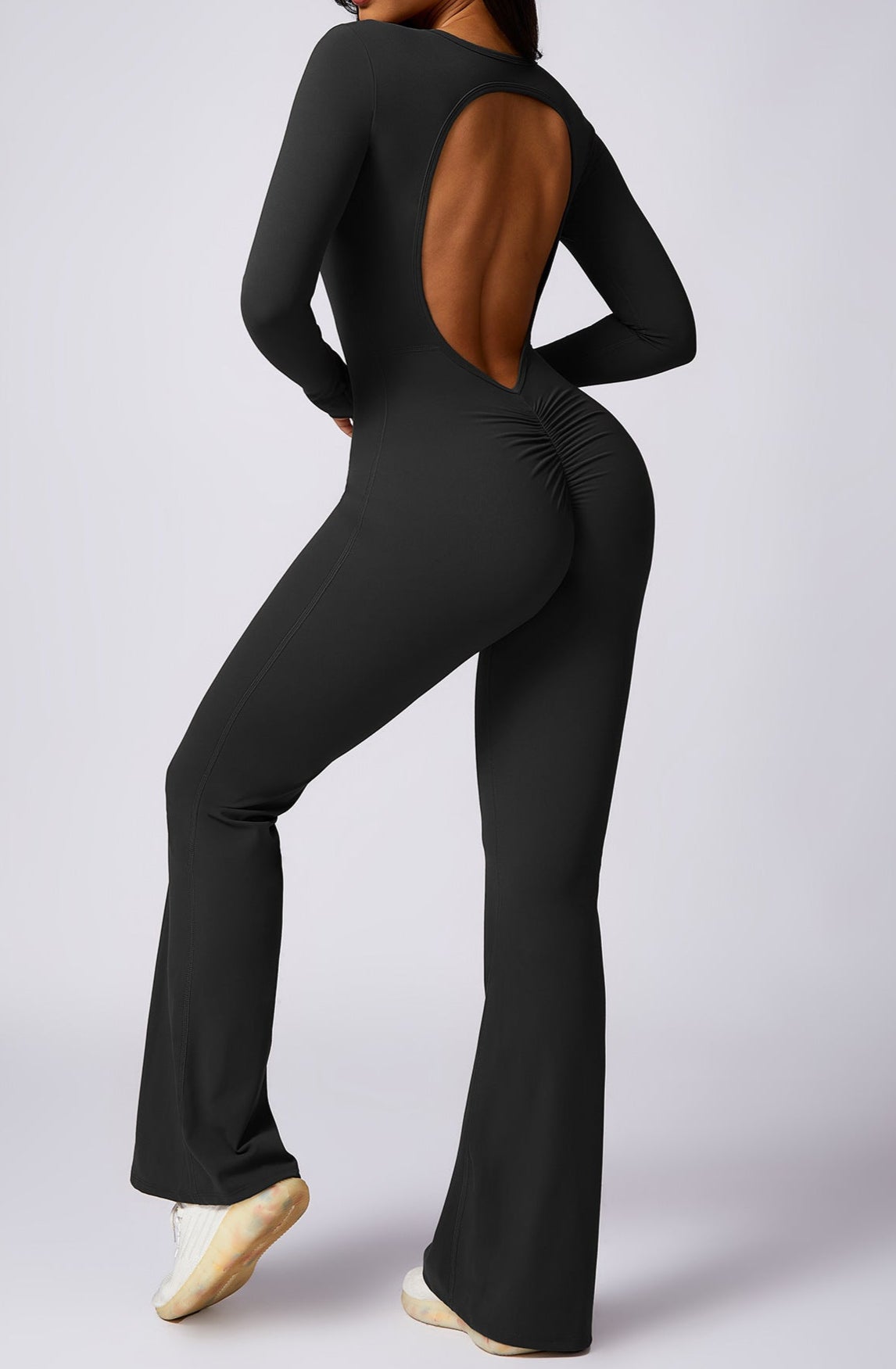 Long Sleeve Yoga Jumpsuit by Pear Girly