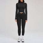 Nude-Feel Yoga Set Zipper Tight-Fit by Pear Form