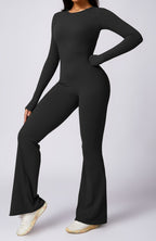 Long Sleeve Yoga Jumpsuit by Pear Girly