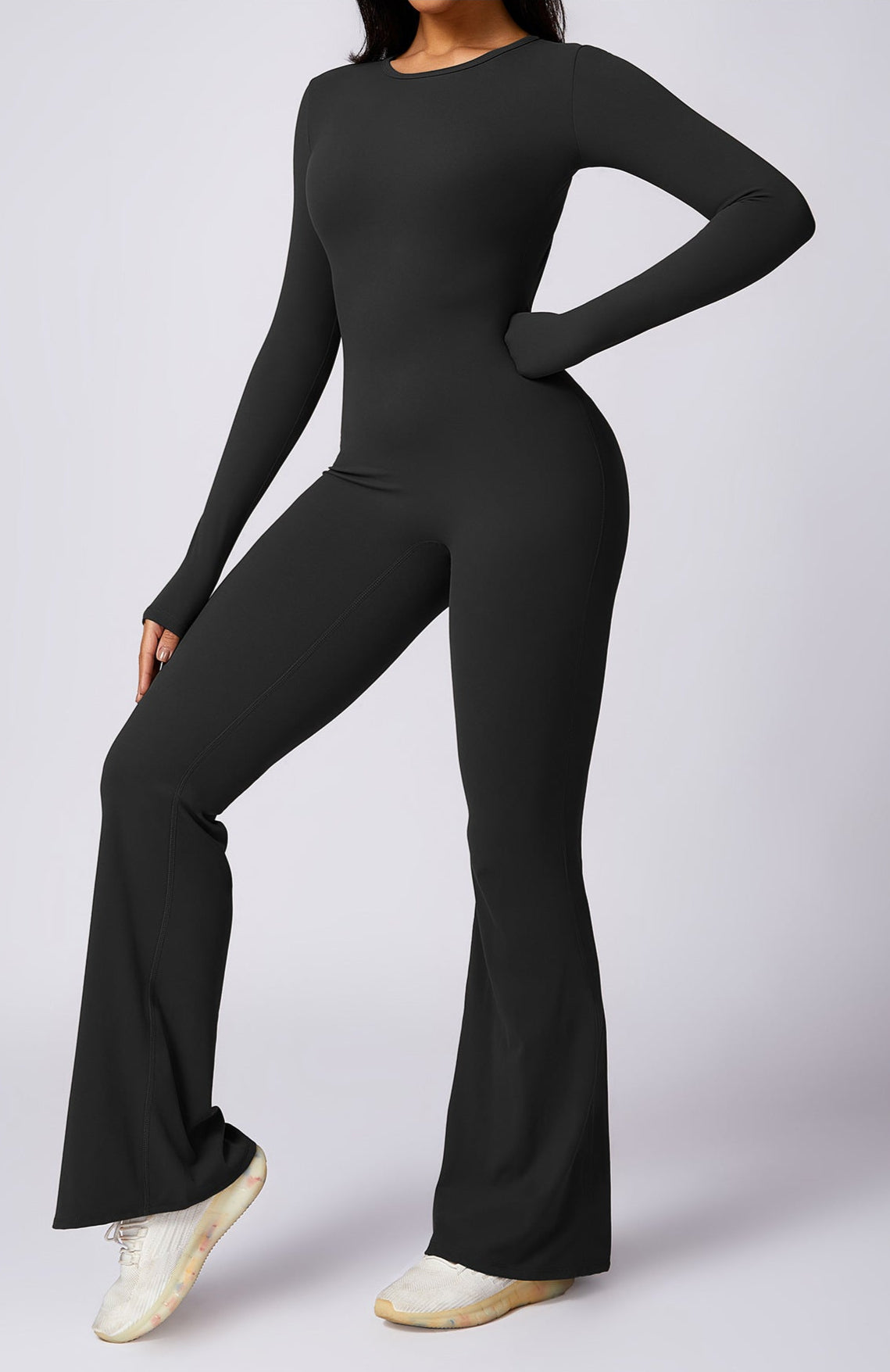 Long Sleeve Yoga Jumpsuit by Pear Girly