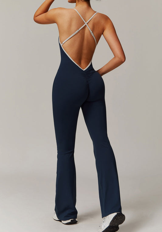 Solid Cross-Back Bodysuit by Pear Girly