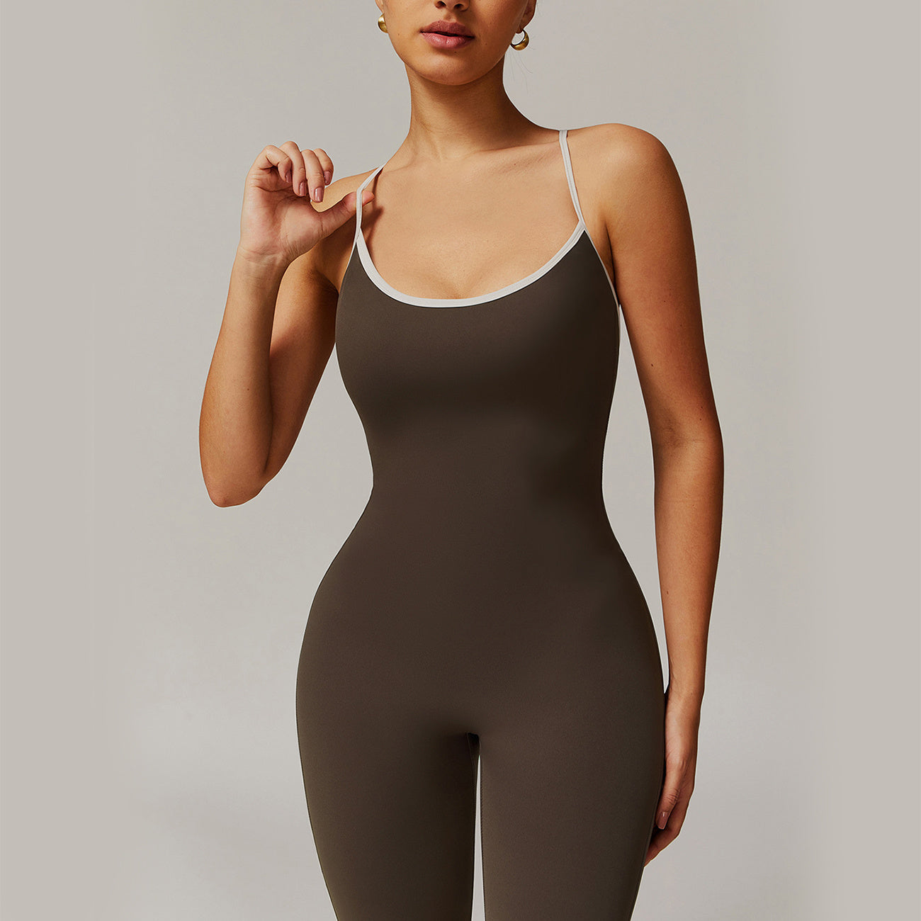 Solid Cross-Back Bodysuit by Pear Girly