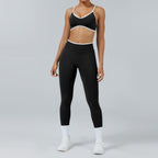 Seamless Back-Support Running Quick-Drying Yoga And Fitness Apparel Set by Pear Form