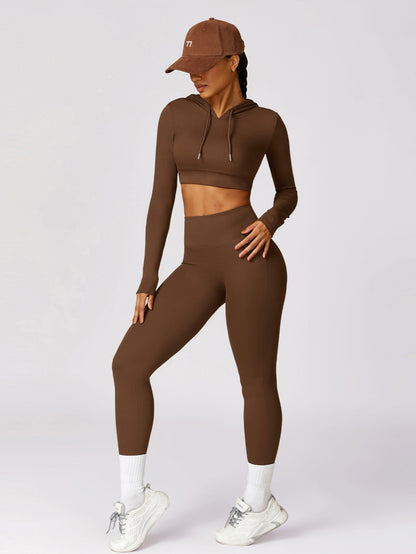 T-Shirt Hooded Workout Top by Pear Girly