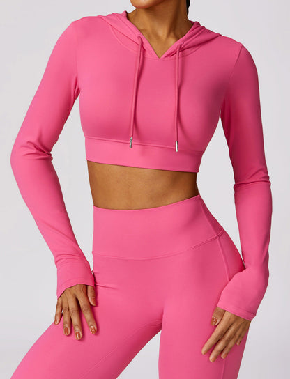 T-Shirt Hooded Workout Top by Pear Girly