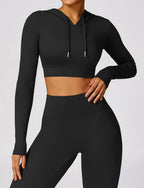 T-Shirt Hooded Workout Top by Pear Girly