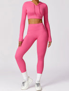 T-Shirt Hooded Workout Top by Pear Girly