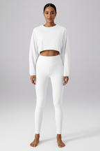 Crew Neck Cropped Top by Pear Form