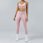 Seamless Back-Support Running Quick-Drying Yoga And Fitness Apparel Set by Pear Form