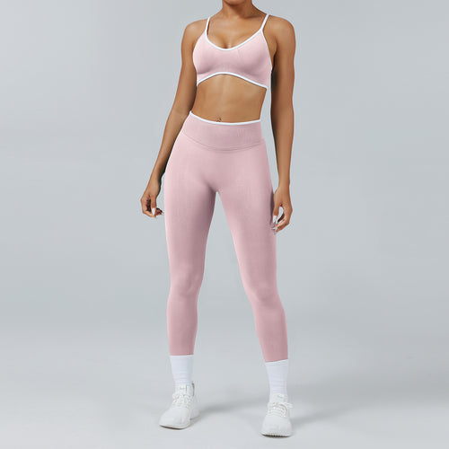 Seamless Back-Support Running Quick-Drying Yoga And Fitness Apparel Set by Pear Form