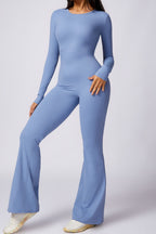 Long Sleeve Yoga Jumpsuit by Pear Girly