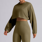 Crew Neck Cropped Top by Pear Girly
