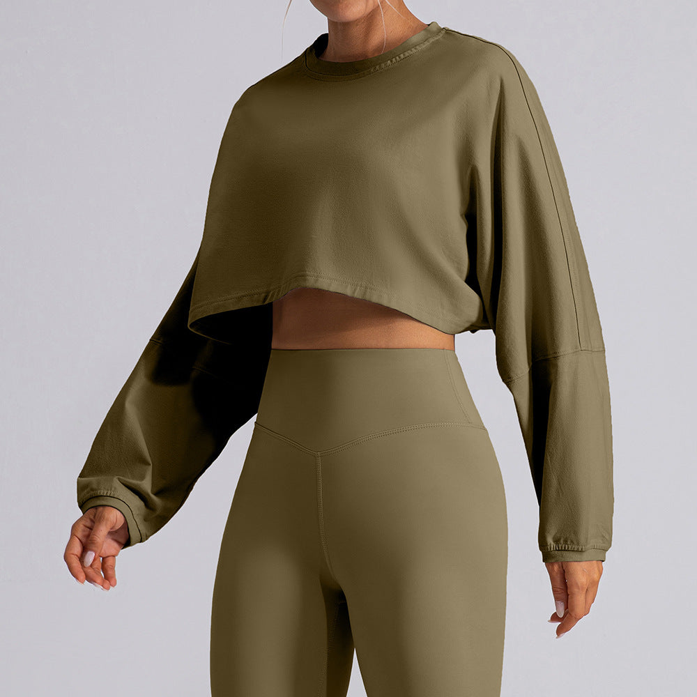 Crew Neck Cropped Top by Pear Girly