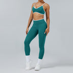Seamless Back-Support Running Quick-Drying Yoga And Fitness Apparel Set by Pear Form