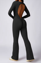 Long Sleeve Yoga Jumpsuit by Pear Girly