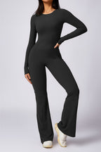 Long Sleeve Yoga Jumpsuit by Pear Girly