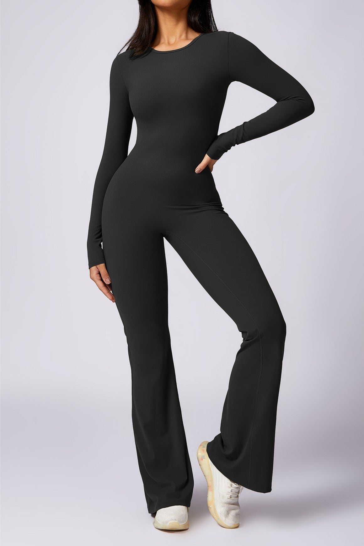 Long Sleeve Yoga Jumpsuit by Pear Girly