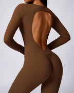 Long Sleeve Yoga Jumpsuit by Pear Girly