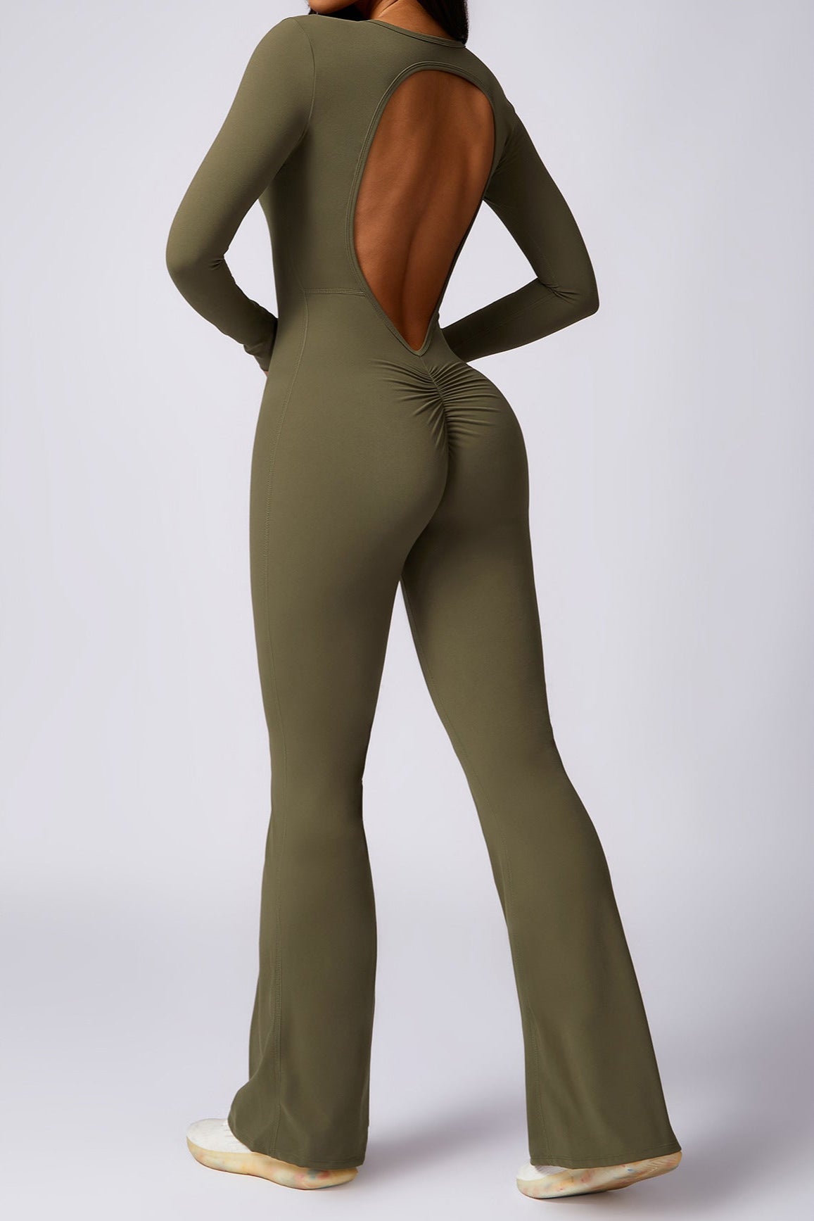 Long Sleeve Yoga Jumpsuit by Pear Girly