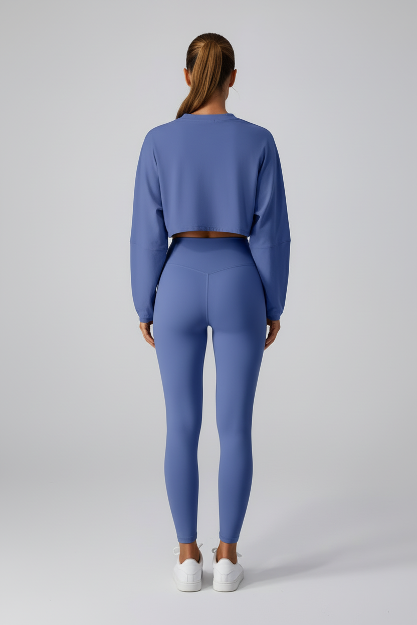 Crew Neck Cropped Top by Pear Form