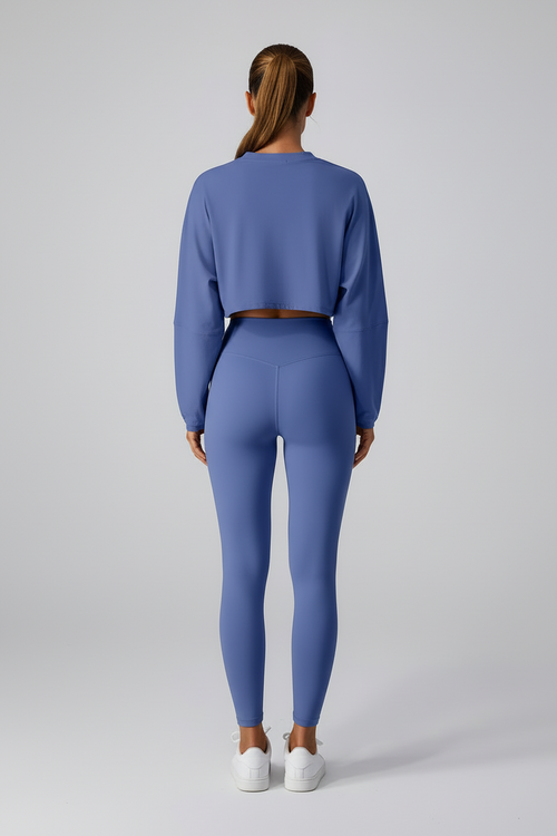 Crew Neck Cropped Top by Pear Form
