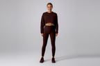 Crew Neck Cropped Top by Pear Form