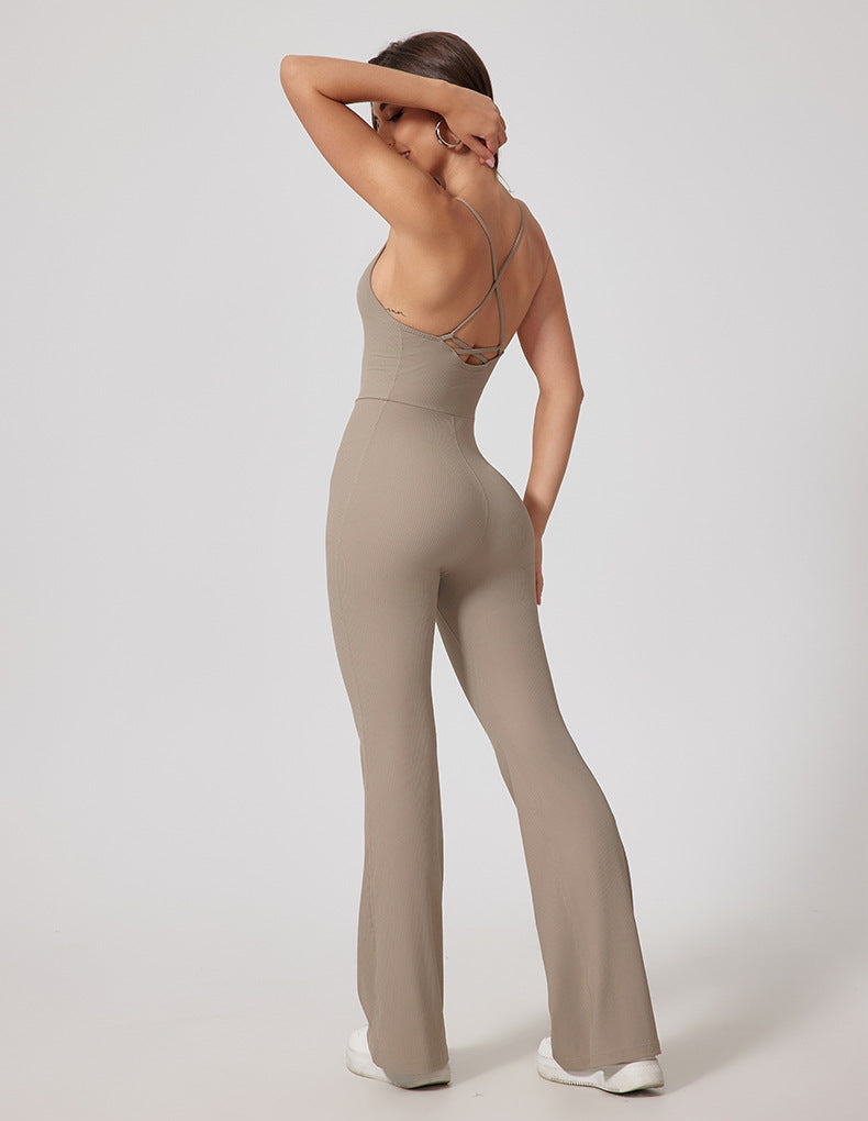 Tight Yoga Hip Lifting Sport Fitness Jumpsuit by Pear Girly