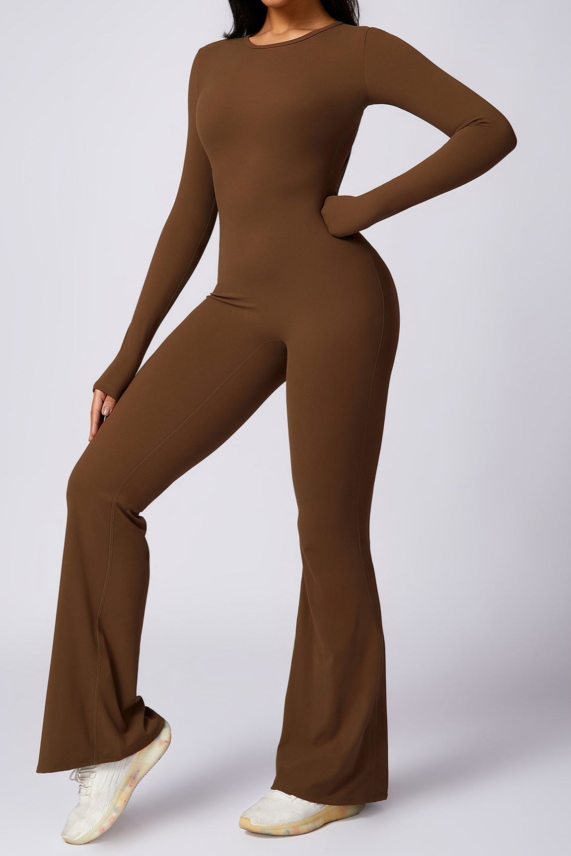 Long Sleeve Yoga Jumpsuit by Pear Girly