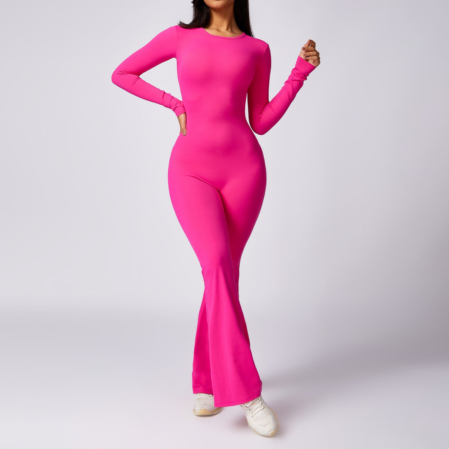 Long Sleeve Yoga Jumpsuit by Pear Girly