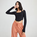 Long Sleeve Workout Top With Chest Pad by Pear Girly