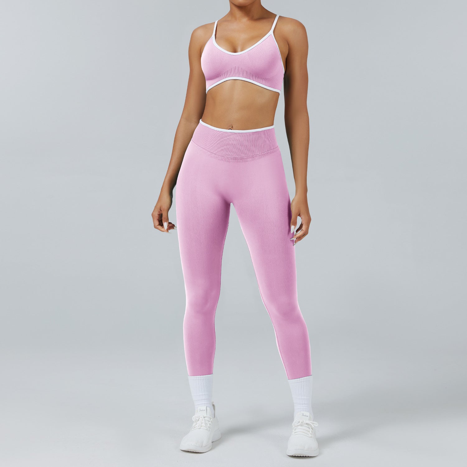 Seamless Back-Support Running Quick-Drying Yoga And Fitness Apparel Set by Pear Form