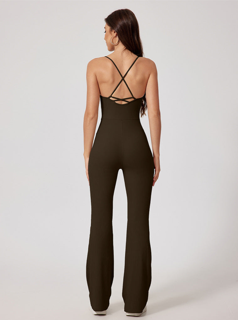 Tight Yoga Hip Lifting Sport Fitness Jumpsuit by Pear Girly