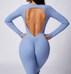Long Sleeve Yoga Jumpsuit by Pear Girly