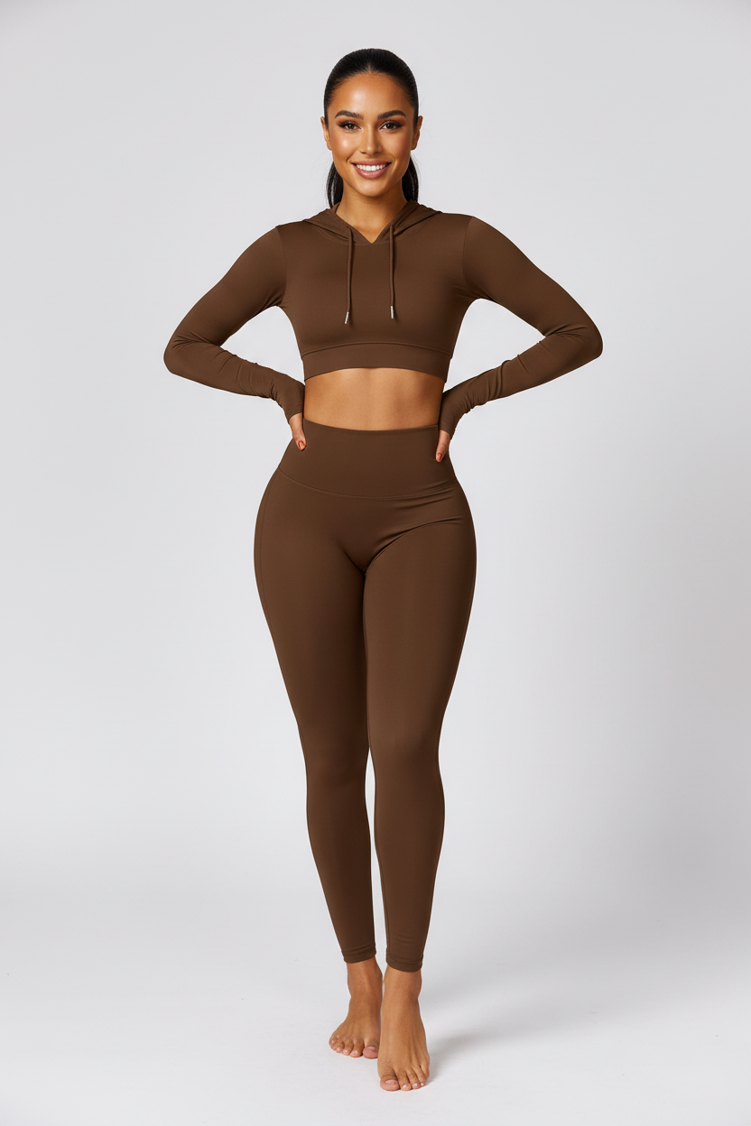 T-Shirt Hooded Workout Top by Pear Girly