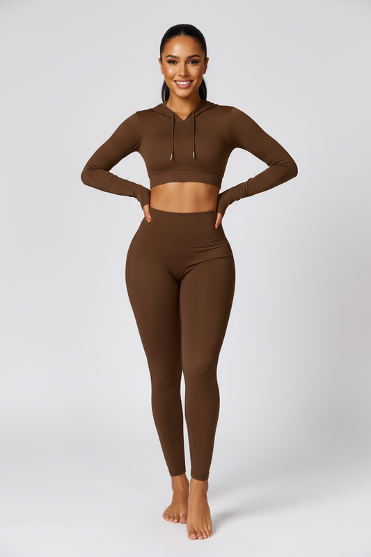 T-Shirt Hooded Workout Top by Pear Girly