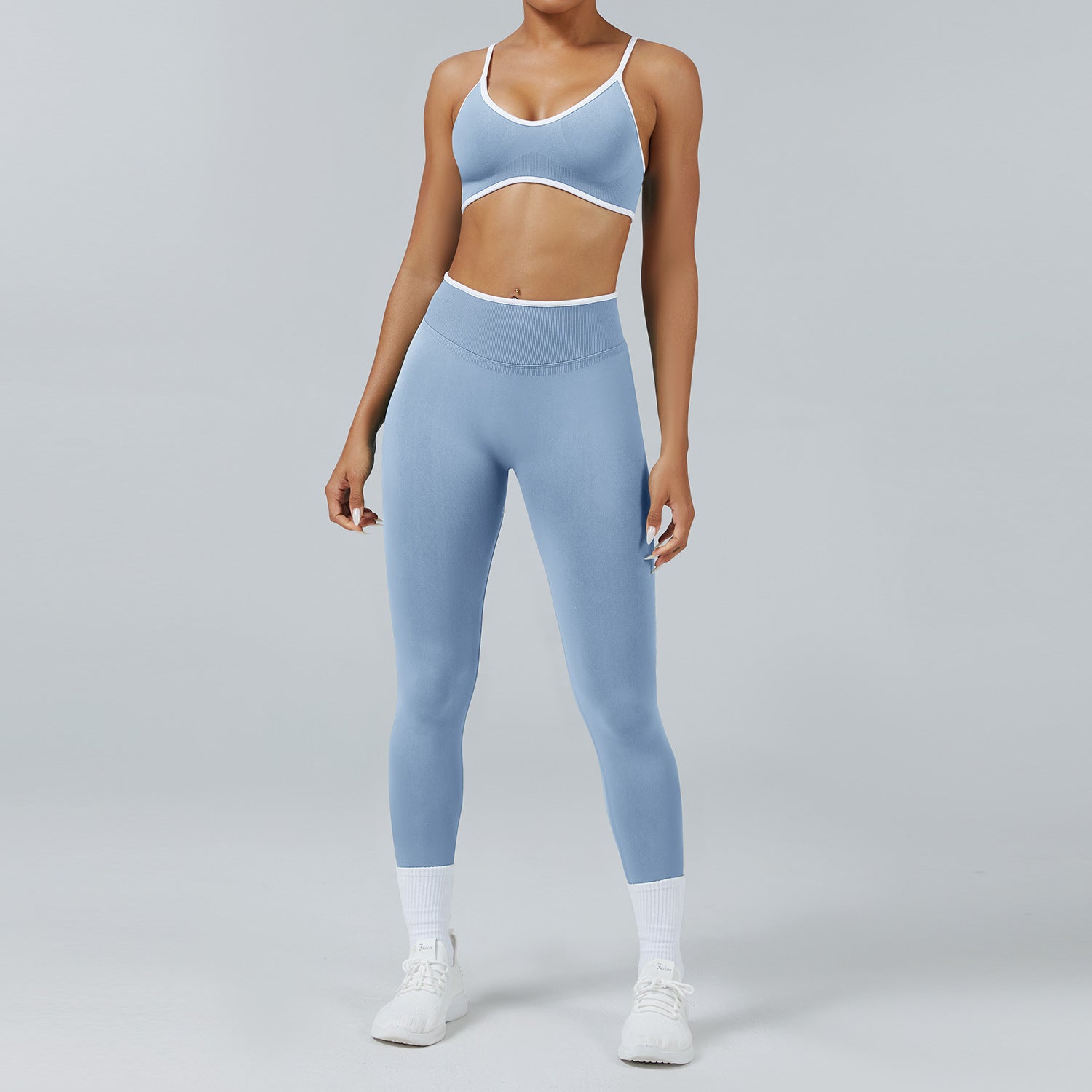 Seamless Back-Support Running Quick-Drying Yoga And Fitness Apparel Set by Pear Form