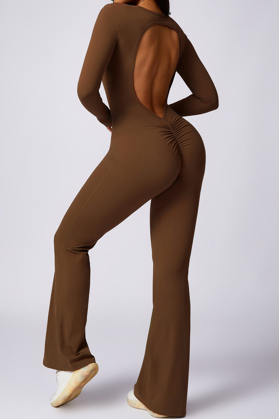 Long Sleeve Yoga Jumpsuit by Pear Girly