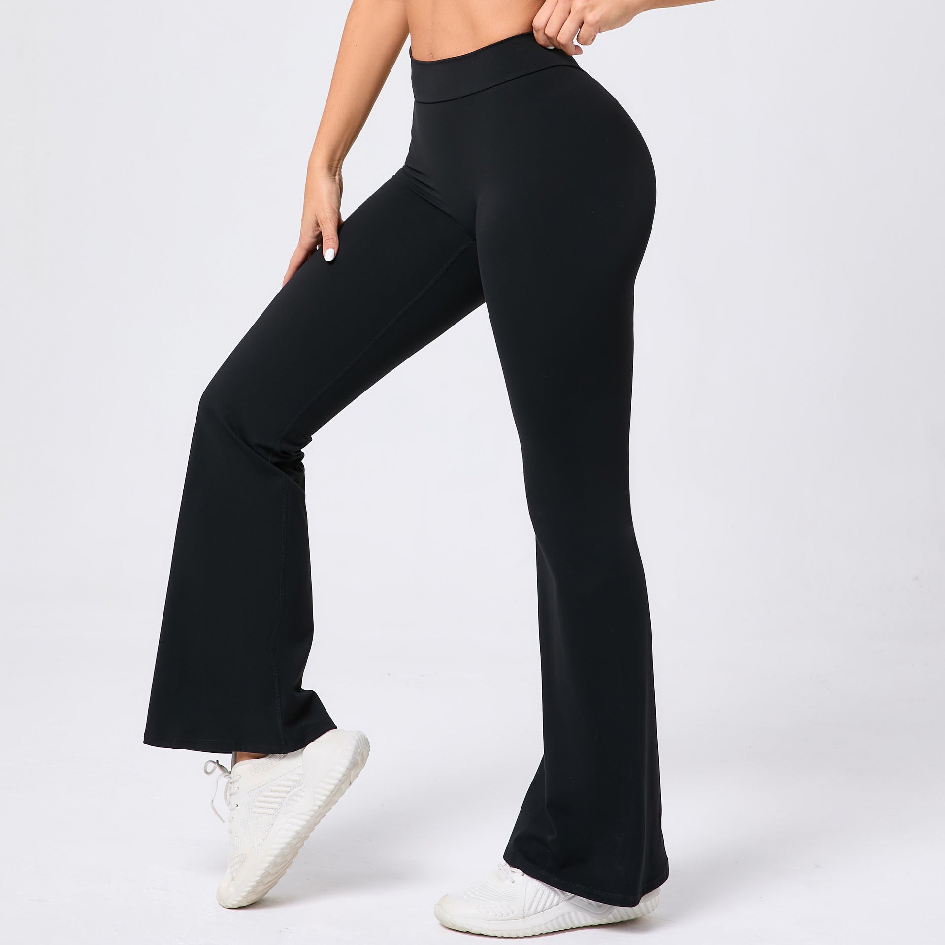 V Waist Bell Bottoms by Pear Girly