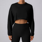 Crew Neck Cropped Top by Pear Girly