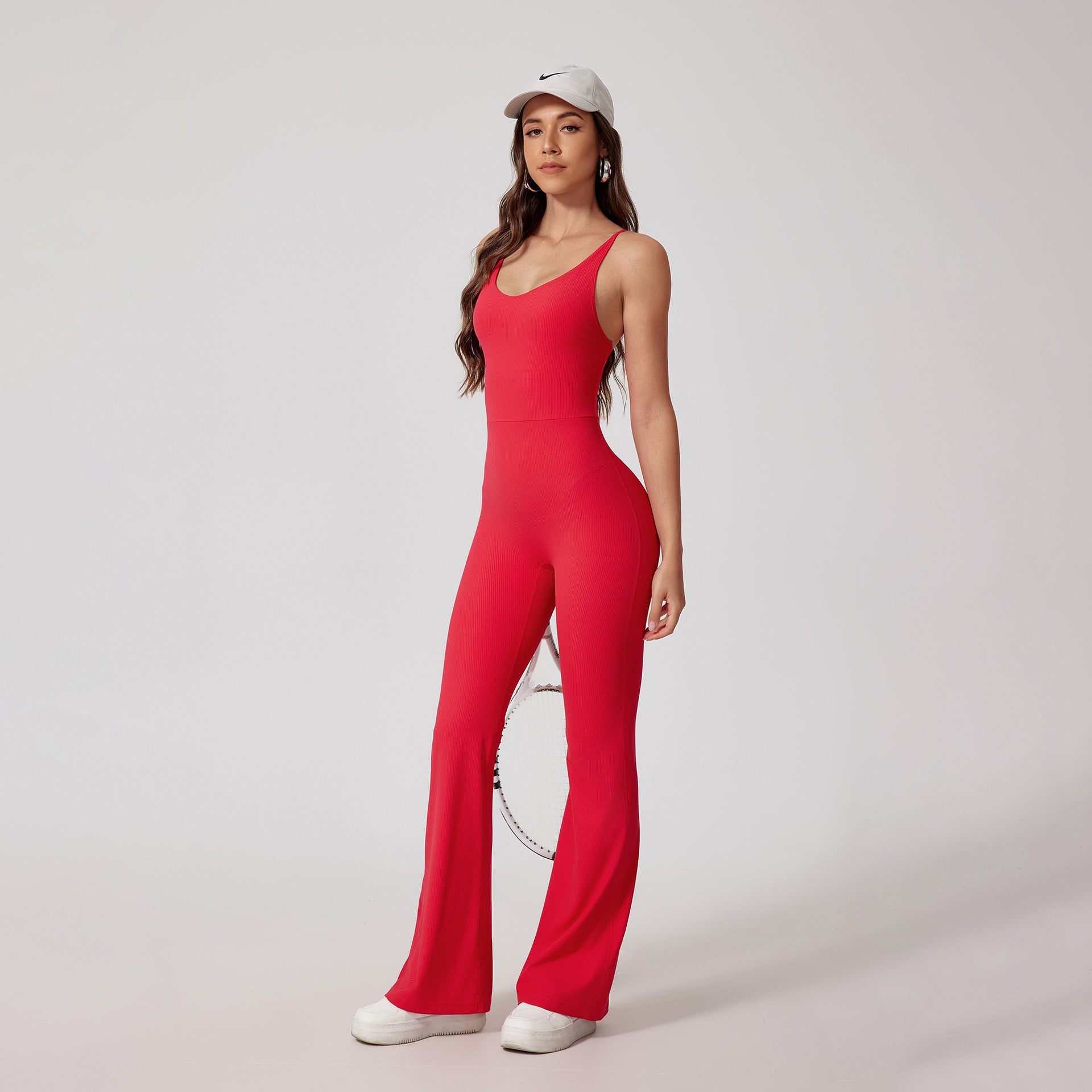 Tight Yoga Hip Lifting Sport Fitness Jumpsuit by Pear Girly