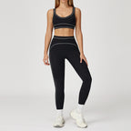 Contrast-color Brushed Yoga Set With Dual Shoulder Straps by Pear Form