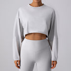 Crew Neck Cropped Top by Pear Girly