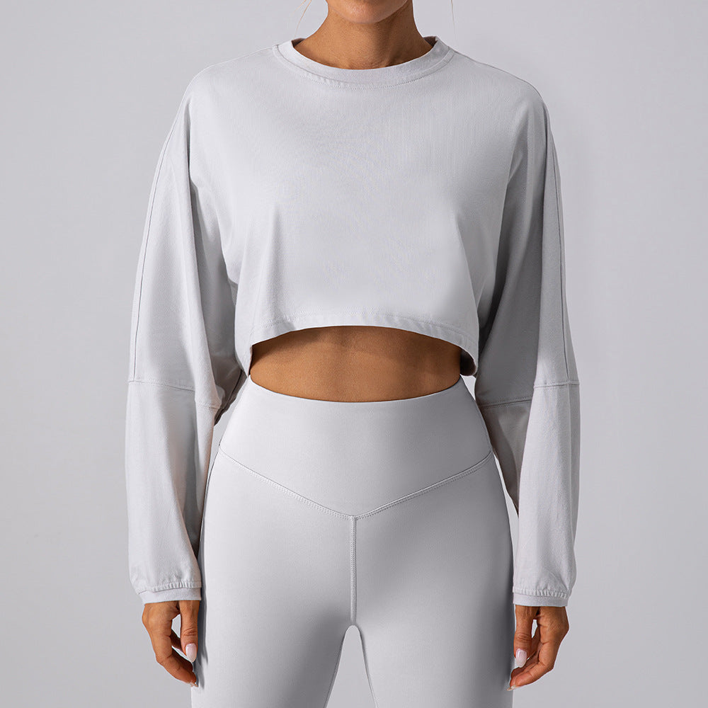 Crew Neck Cropped Top by Pear Girly