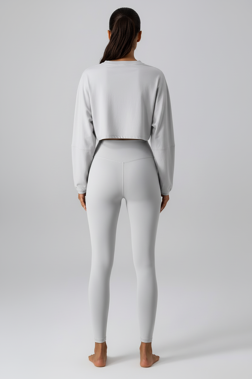 Crew Neck Cropped Top by Pear Form