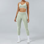 Seamless Back-Support Running Quick-Drying Yoga And Fitness Apparel Set by Pear Form