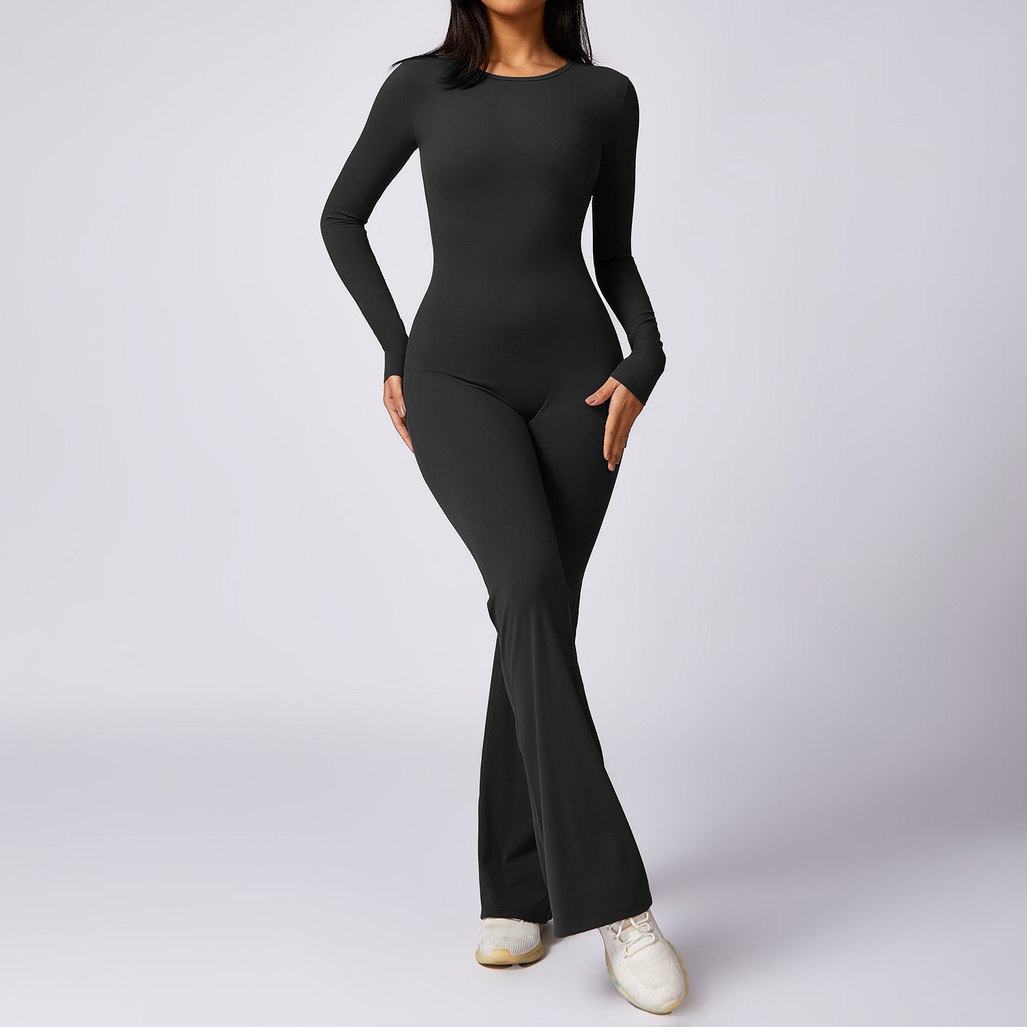 Long Sleeve Yoga Jumpsuit by Pear Girly