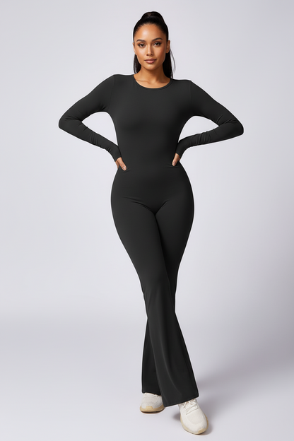 Long Sleeve Yoga Jumpsuit by Pear Girly