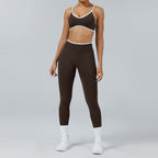 Seamless Back-Support Running Quick-Drying Yoga And Fitness Apparel Set by Pear Form