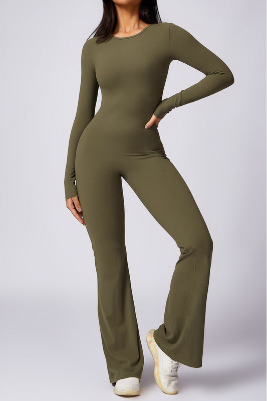 Long Sleeve Yoga Jumpsuit by Pear Girly